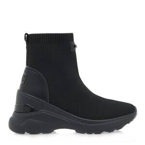 NEW RENATO GARINI women's high wedge platform slip on sneaker in black